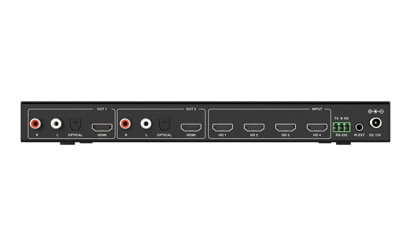 BZB Gear BG-UHD-MVS42MA 4x2 4K UHD HDMI Seamless Switcher/Quad MultiViewer