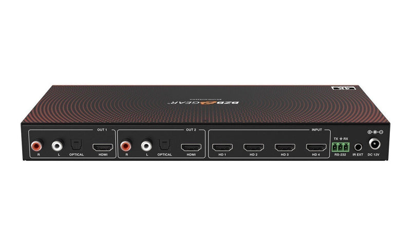 BZB Gear BG-UHD-MVS42MA 4x2 4K UHD HDMI Seamless Switcher/Quad MultiViewer