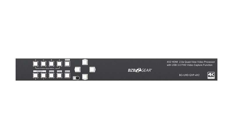 BZB Gear BG-UHD-QVP-4X2 4x2 4K UHD Seamless Switcher/Scaler/MultiViewer