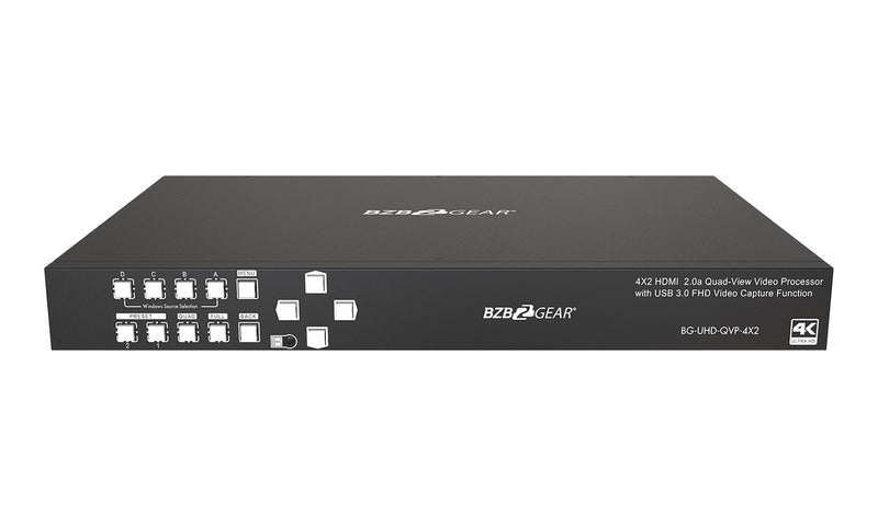BZB Gear BG-UHD-QVP-4X2 4x2 4K UHD Seamless Switcher/Scaler/MultiViewer