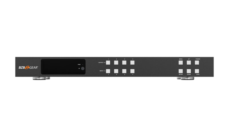 BZB Gear BG-UM44-150L-KIT 4x4 4K UHD 18Gbps HDMI Matrix Switcher Over HDBaseT Kit