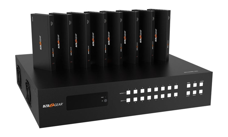 BZB Gear BG-UM88-150L-KIT 8x8 4K UHD 18Gpbs HDMI Matrix Switcher Over HDBaseT