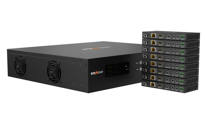 BZB Gear BG-UM88-150L-KIT 8x8 4K UHD 18Gpbs HDMI Matrix Switcher Over HDBaseT