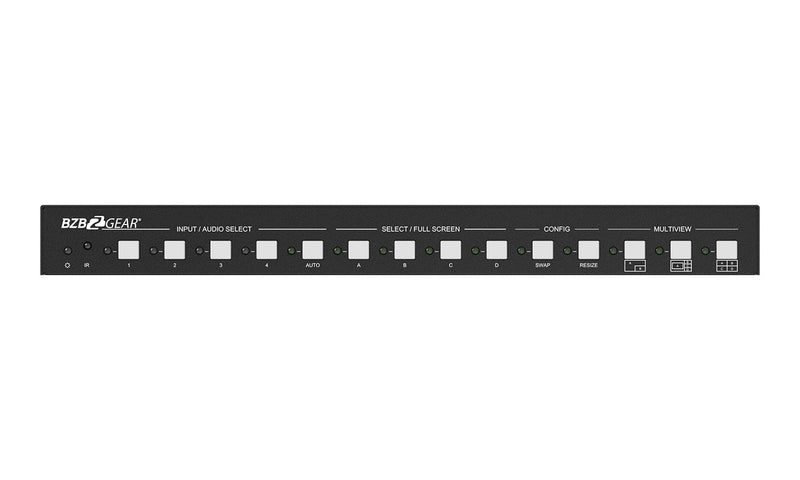 BZB Gear BG-UMV-HA41 4x1 4K UHD HDMI Seamless Switcher/Scaler/MultiViewer
