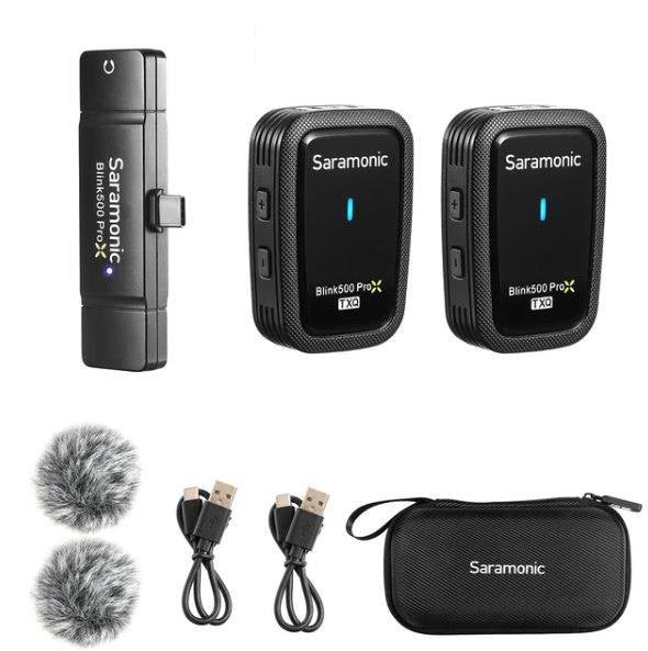 Saramonic Blink500 Prox Q6 2,4 GHz Système de microphone sans fil à double canal USB-C
