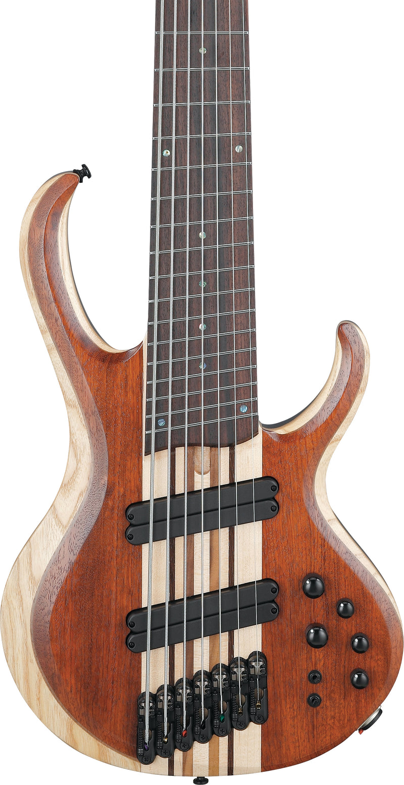 Ibanez BTB7MSNML BTB Bass Workshop 7 Strings Electric Bass Multiscale (Natural Mocha Low Gloss)