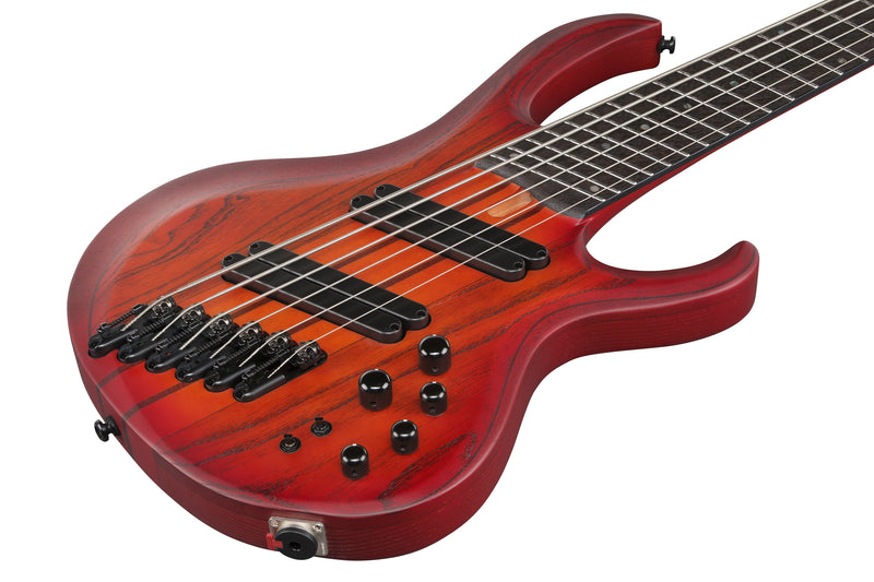 Ibanez BTB866MSBRF BTB Bass Workshop 6 Strings Electric Bass (Brown Topaz Burst Flat)
