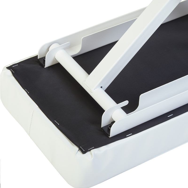 Quiklok bx8wh hauteur a réglable petit banc avec coussin épais (blanc)