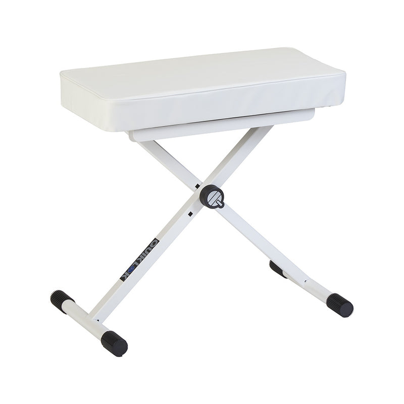 Quiklok bx8wh hauteur a réglable petit banc avec coussin épais (blanc)