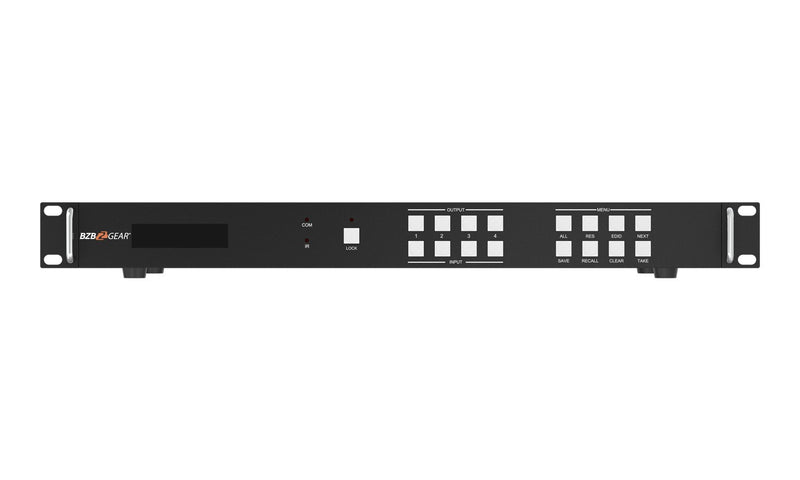 BZB Gear BZ-MVS4X4-4K 4x4 4K UHD HDMI Video Wall Processor/Seamless Matrix Switcher