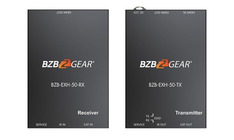 BZB Gear BZB-EXH-50 4K UHD HDMI Extender Over Cat5e/6 with PoC/IR/HDMI Loop Out