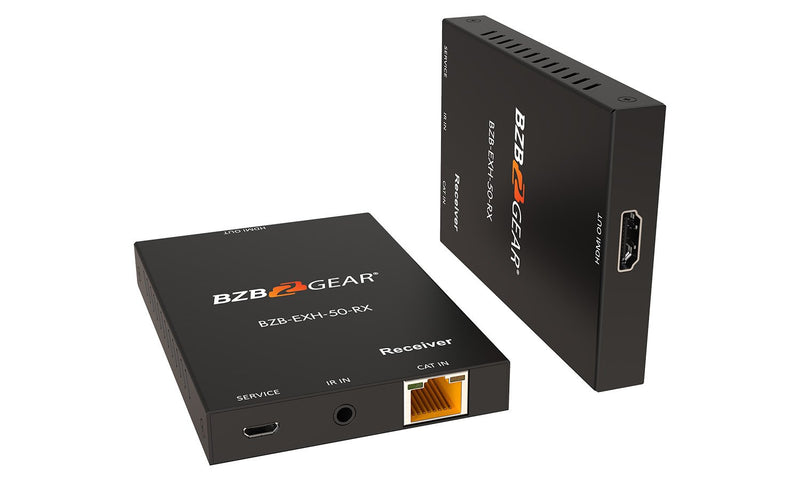 BZB Gear BZB-EXH-50 4K UHD HDMI Extender Over Cat5e/6 with PoC/IR/HDMI Loop Out