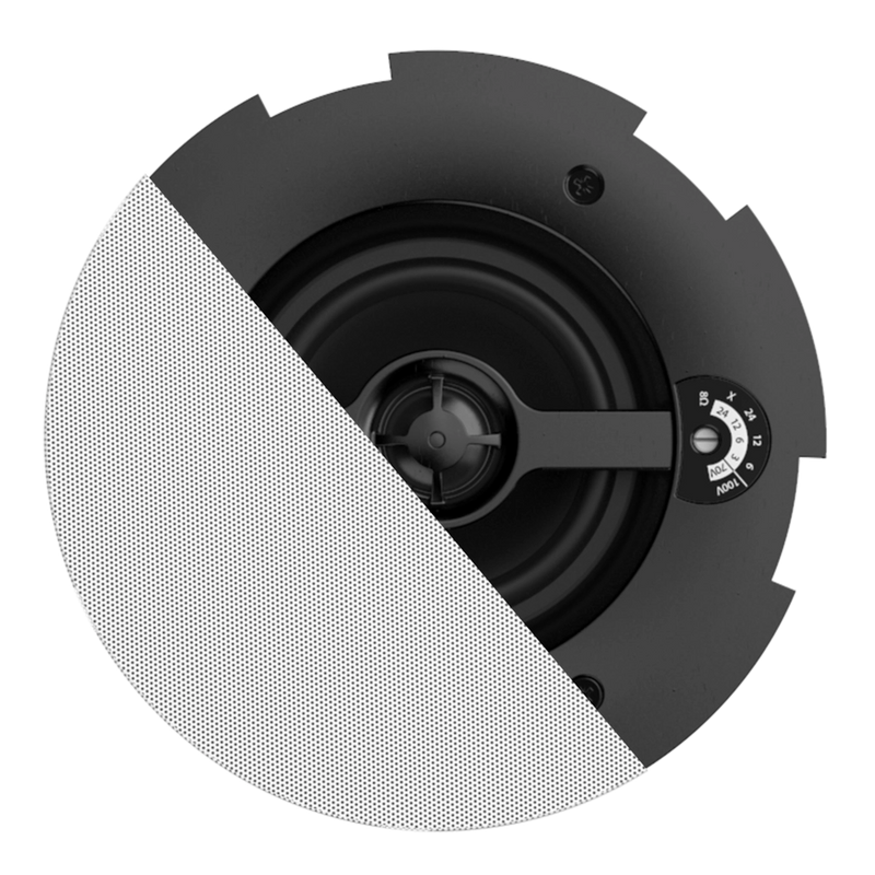 Audac CALI424II/W Safelatch 2-Way Ceiling Speaker With TwistFix Grill (White) - 4"
