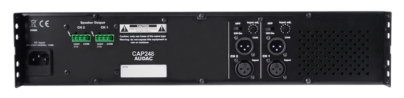 Audac CAP248 Dual-Channel Power Amplifier - 2 x 480W 100V