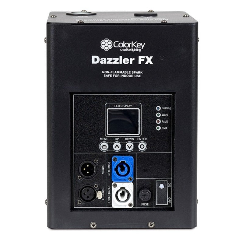 ColorKey CKU-7712 Dazzler FX MK2 600W Cold Spark Machine Bundle with Road Case 2-Pack (Black)