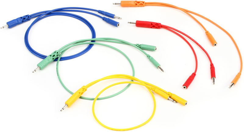 Hosa CMM-500Y-MIX Lot de 5 câbles de brassage pour synthétiseur Hopscotch