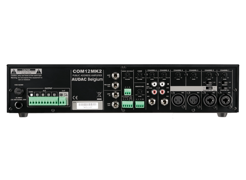 Audac COM12MK2 Public Address Amplifier - 120W, 100V
