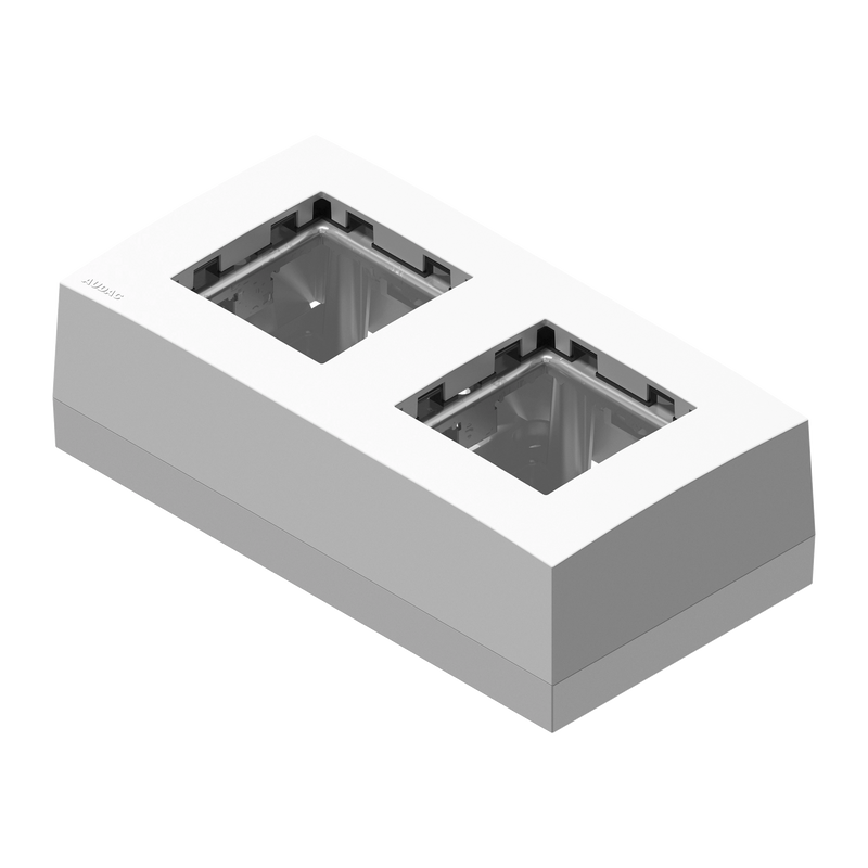 Audac CP45BOX2/W Double Surface Mount Box For 45 x 45 Standard Range (White)