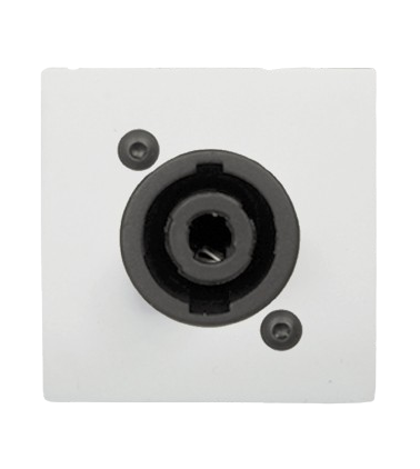 Audac CP45SPES/W Connection Plate D-Size Speaker (White, Solderless) - 45 x 45mm