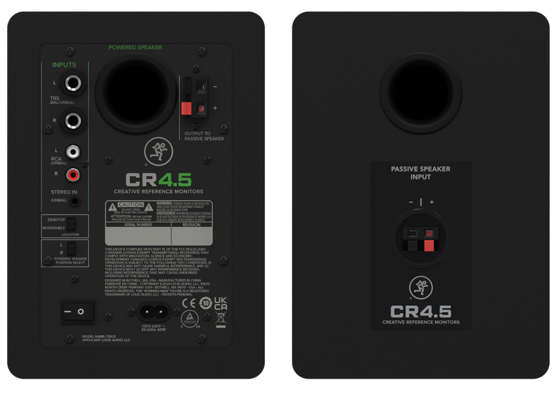 Mackie CR4.5 Powered Studio Monitors (Pair) - 4.5"