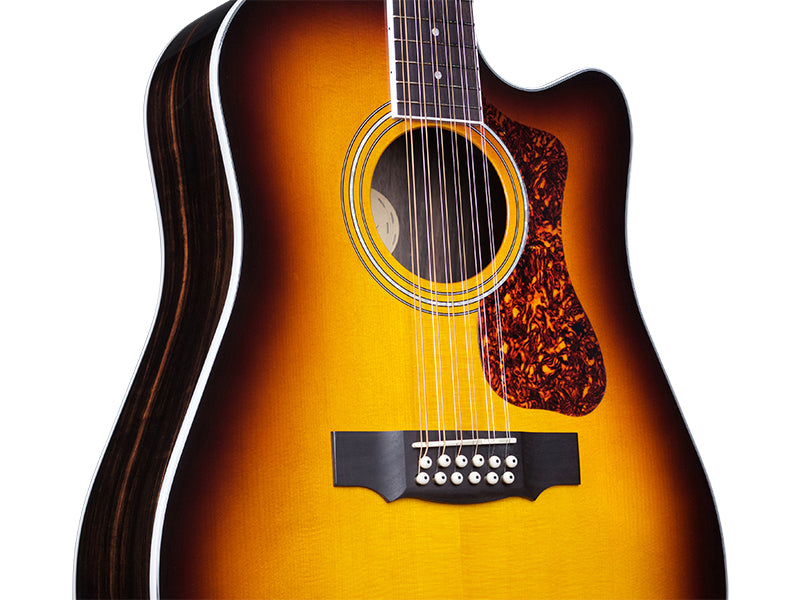 Guild D-2612CE Deluxe Dreadnought Acoustic-Electric Guitar (Antique Sunburst)