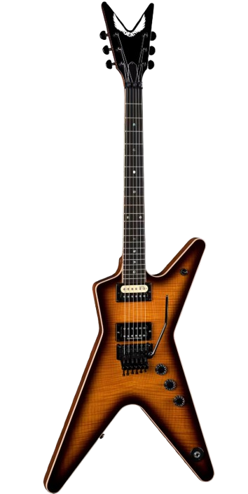 Dean Guitars USA ML FLOYD Flame Top Electric Guitar (Trans Brazilia)