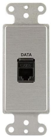 Covid D1109F-CA Keystone RJ45-CAT6 Wall Plate (Clear Anodized)