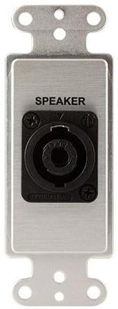 Covid D1124T-CA Neutrik 4 Pole Speakon Terminal Block Wall Plate (Clear Anodized)