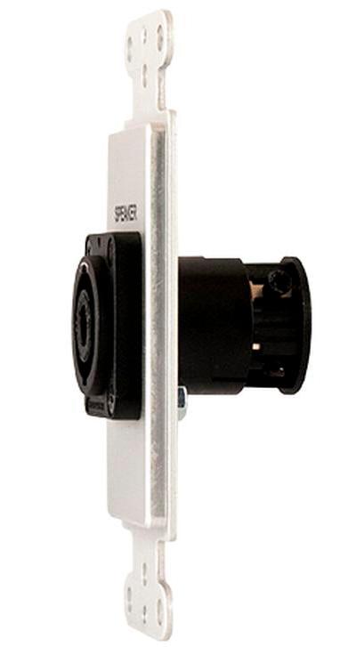 Covid D1124T-CA Neutrik 4 Pole Speakon Terminal Block Wall Plate (Clear Anodized)