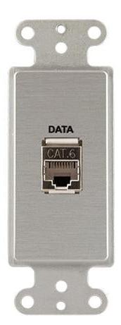 Covid D1128F-CA Keystone RJ45-CAT6 Shielded Wall Plate (Clear Anodized)