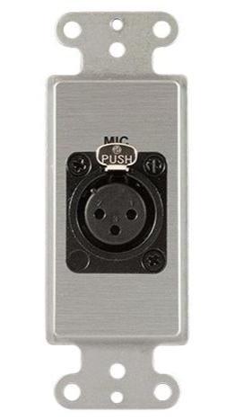 Covid D1135S-CA Neutrik 3 Pin XLR Female Wall Plate (Clear Anodized)