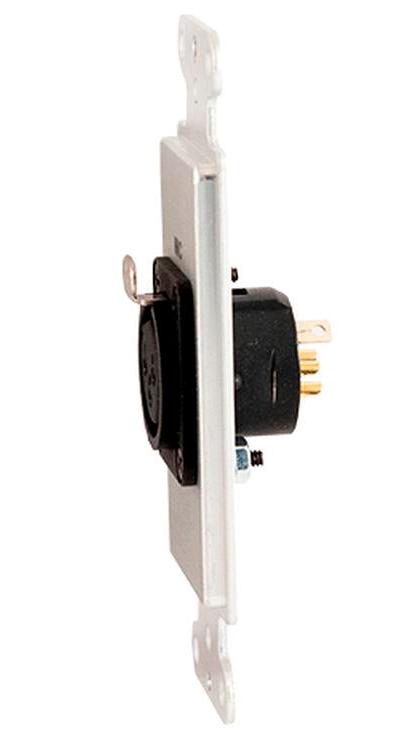 Covid D1135S-CA Neutrik 3 Pin XLR Female Wall Plate (Clear Anodized)