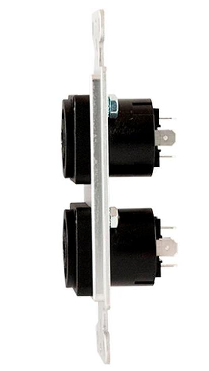 Covid D1224S-CA Neutrik 4 Pole Speakon Wall Plate (Clear Anodized)