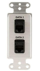 Covid D1230F-CA Keystone RJ45-CAT6 Plaque murale (anodisé transparent)