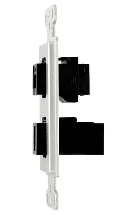 Covid D1233F-CA RJ45-CAT6, Keystone USB-3-AA Wall Plate (Clear Anodized)