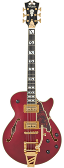 D'Angelico DELUXE SS Bobby Weir 3 Limited Edition Semi-Hollow Electric Guitar (Satin Trans Wine)
