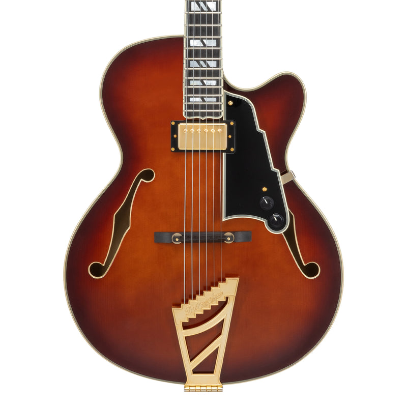 D'Angelico EXCEL 16 Archtop Hollow Body Electric Guitar (Amaretto Burst)