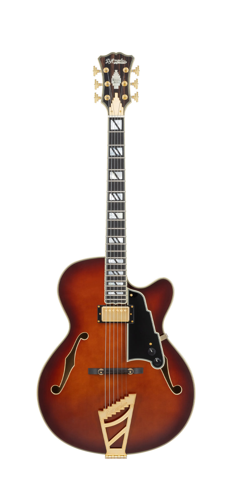 D'Angelico EXCEL 16 Archtop Hollow Body Electric Guitar (Amaretto Burst)