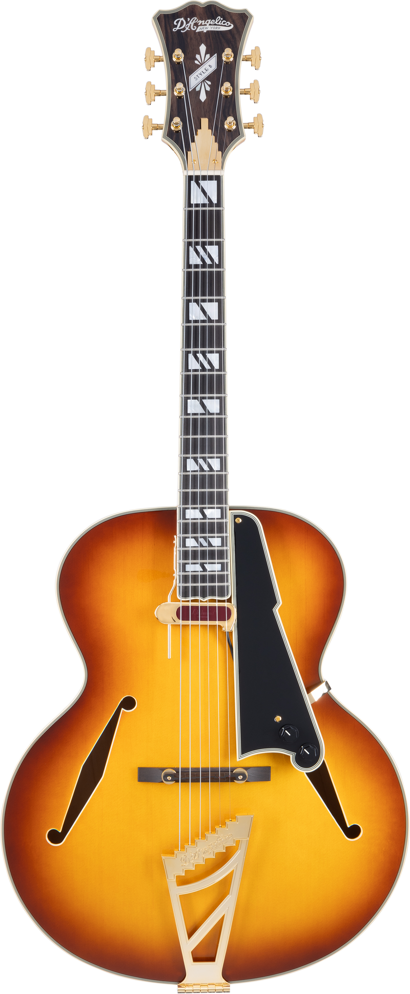 D'Angelico EXCEL STYLE B Guitare électrique semi-creuse (Dark Iced Tea Burst)