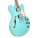 D'Angelico PREMIER DC Semi-Hollow Electric Guitar (Surf Green)