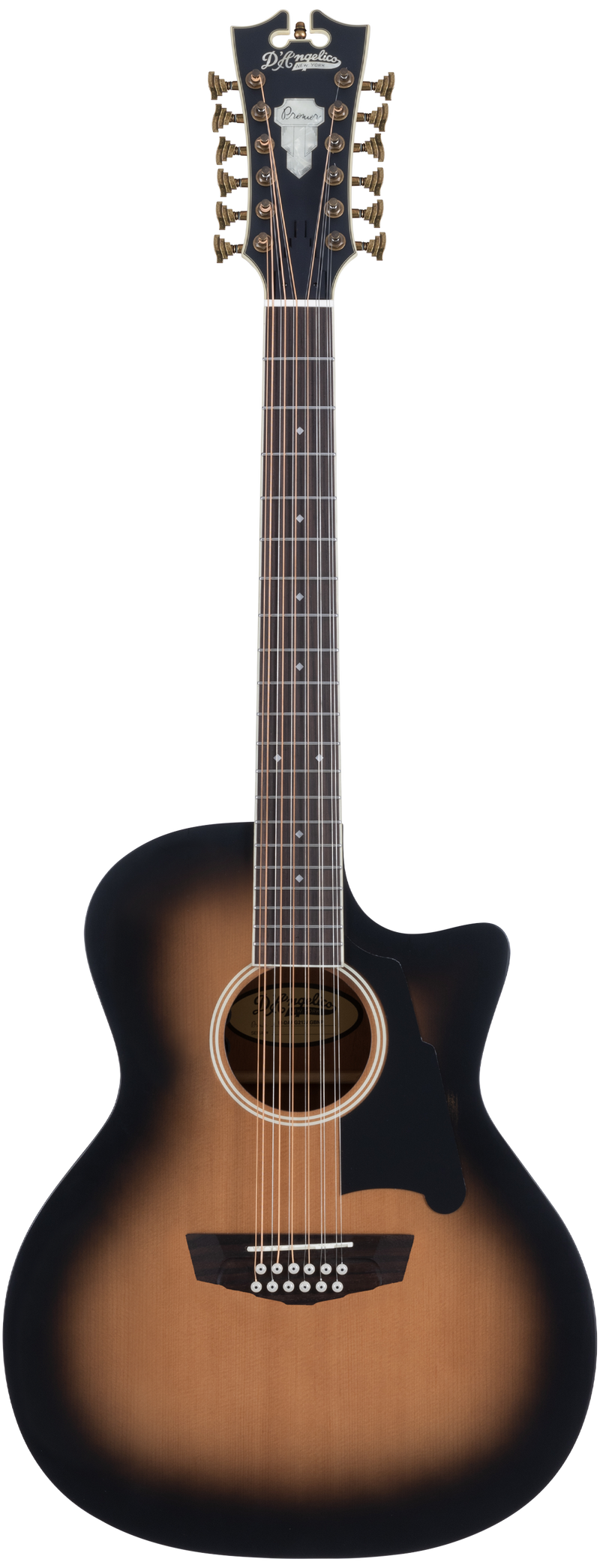 D'Angelico FULTON GRAND AUDITORIUM Guitare acoustique 12 cordes (Aged Burst)