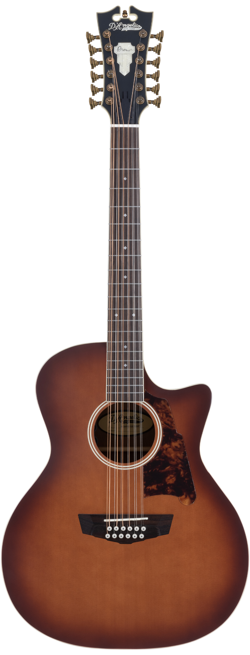 D'Angelico FULTON GRAND AUDITORIUM Guitare acoustique 12 cordes (Natural Burst)
