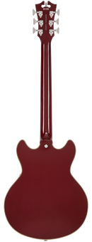 D'Angelico PREMIER MINI DC Semi-Hollow Electric Guitar (Burnt Red)