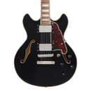 D'Angelico PREMIER MINI DC Semi-Hollow Electric Guitar (Solid Black)