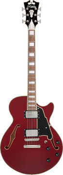 D'Angelico PREMIER SS Semi-Hollow Electric Guitar (Burnt Red)