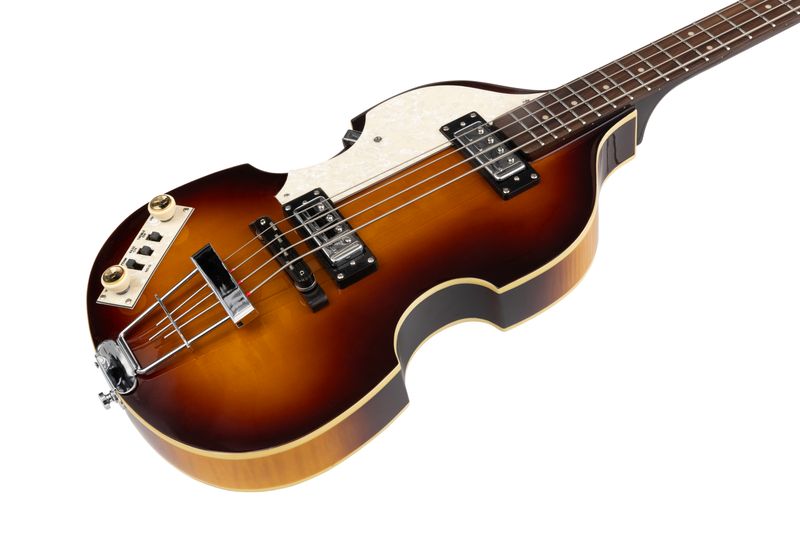 Hofner IGNITION Left Handed Violin Electric Bass Guitar (Sunburst)