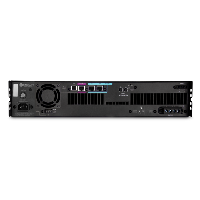 Crown DCI2X1250N 2 Channel 1250W @ 4Ω Power Amplifier With BLU Link 70V/100V