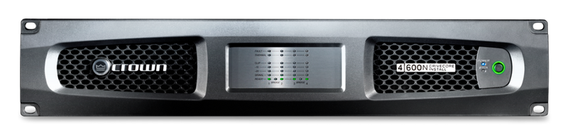 Crown DCI4X600N 4 Channel 600W @ 4Ω Power Amplifier With BLU Link 70V/100V / EN 54-16 Compliant For Life Safety Applications