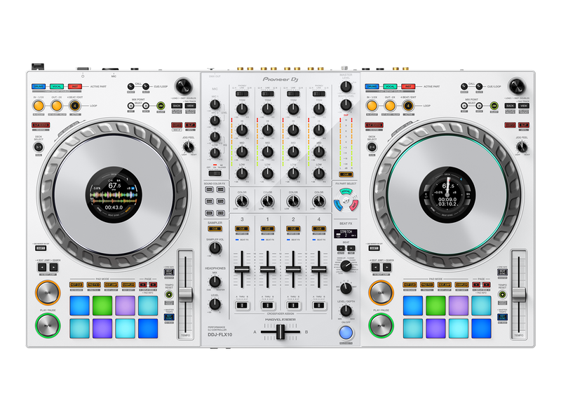 Pioneer DJ DDJ FLX10 Limited Edition 4-Channel Professional DJ Controller (White)