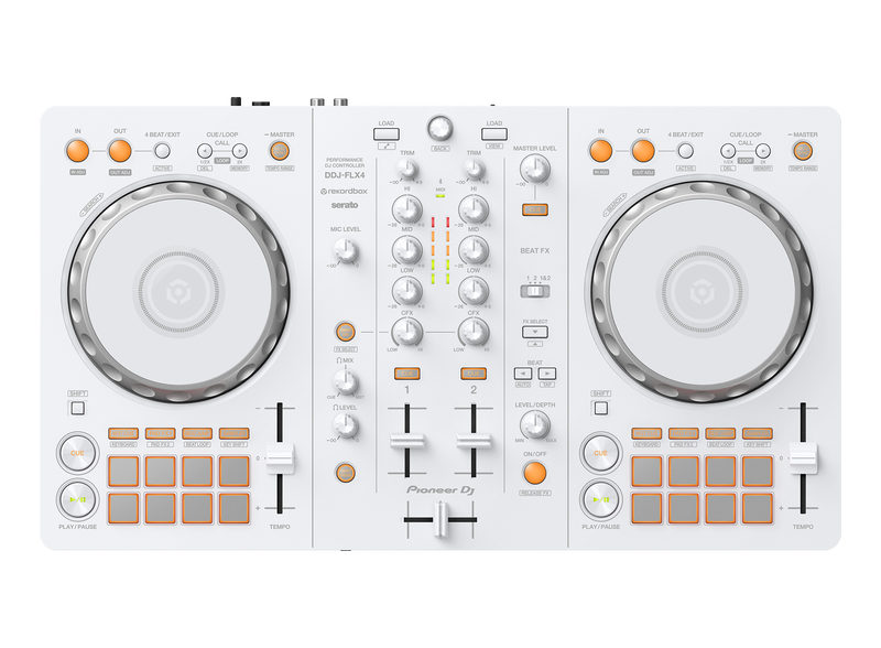 Pioneer DJ DDJ-FLX4 2-Channel DJ Controller (White)